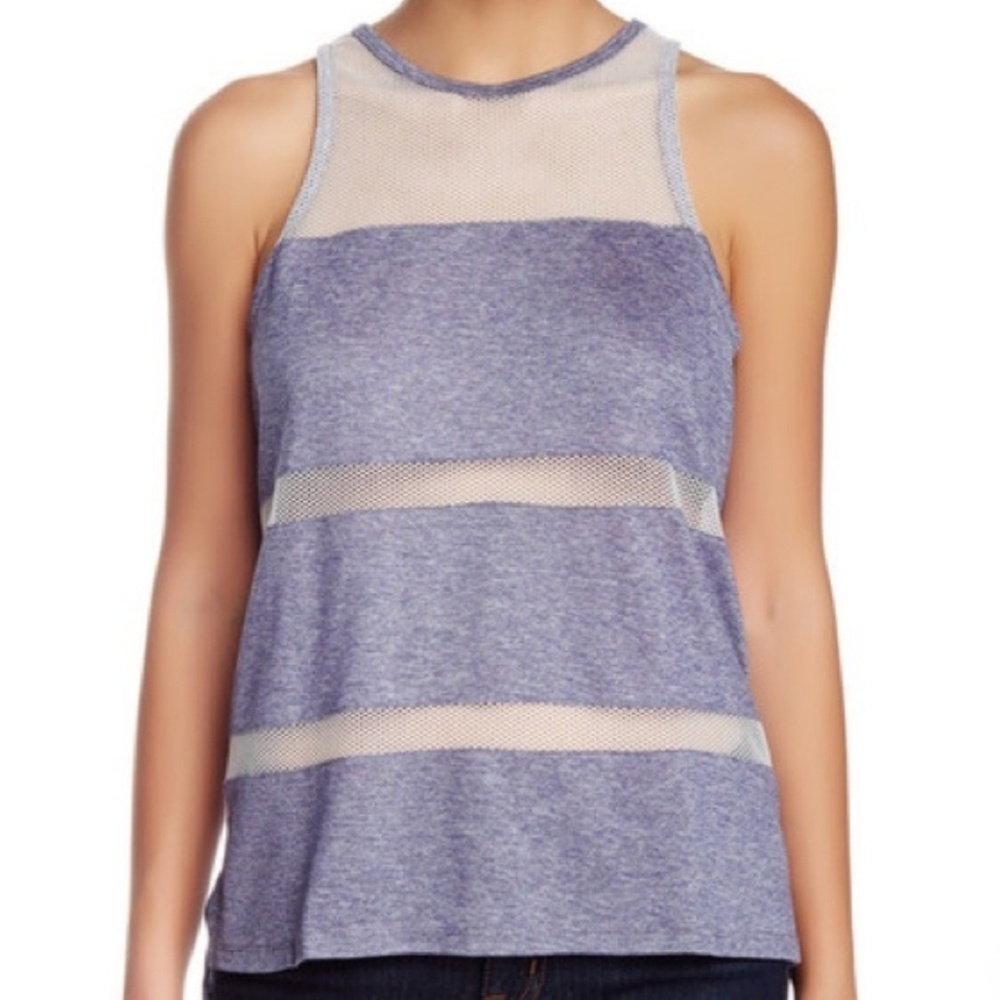 Townsen mesh fish net high neck tank top